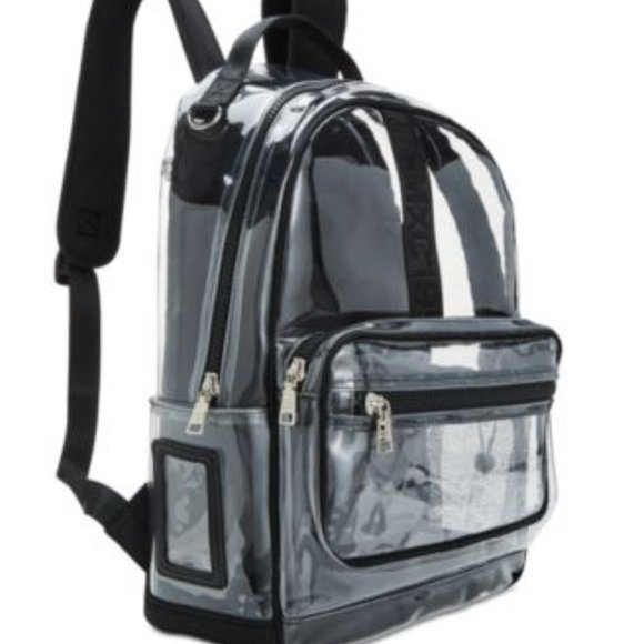 Steve Madden Handbags - NWT Steve Madden Amelia Clear Backpack + Id Case Steve Madden Handbags - NWT Steve Madden Amelia Clear Backpack + Id Case